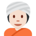 Person Wearing Turban: Light Skin Tone