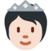 Person with Crown: Light Skin Tone