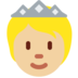 Person with Crown: Medium-Light Skin Tone