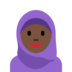 Woman with Headscarf: Dark Skin Tone