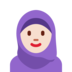 Woman with Headscarf: Light Skin Tone