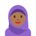 Woman with Headscarf: Medium-Dark Skin Tone
