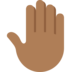 Raised Back of Hand: Medium-Dark Skin Tone