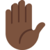 Raised Hand: Dark Skin Tone