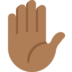 Raised Hand: Medium-Dark Skin Tone