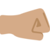 Right-Facing Fist: Medium Skin Tone