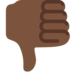 Thumbs Down: Dark Skin Tone