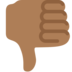Thumbs Down: Medium-Dark Skin Tone