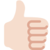 Thumbs Up: Light Skin Tone