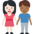 Woman and Man Holding Hands: Light Skin Tone, Medium-Dark Skin Tone