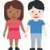 Woman and Man Holding Hands: Medium-Dark Skin Tone, Light Skin Tone