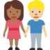 Woman and Man Holding Hands: Medium-Dark Skin Tone, Medium-Light Skin Tone