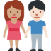 Woman and Man Holding Hands: Medium Skin Tone, Light Skin Tone