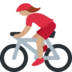 Woman Biking: Medium Skin Tone