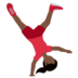 Woman Cartwheeling: Dark Skin Tone