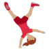 Woman Cartwheeling: Medium Skin Tone