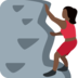 Woman Climbing: Dark Skin Tone