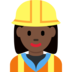 Woman Construction Worker: Dark Skin Tone