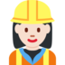 Woman Construction Worker: Light Skin Tone