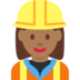 Woman Construction Worker: Medium-Dark Skin Tone