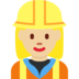 Woman Construction Worker: Medium-Light Skin Tone