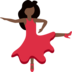 Woman Dancing: Dark Skin Tone
