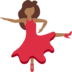 Woman Dancing: Medium-Dark Skin Tone