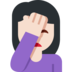 Woman Facepalming: Light Skin Tone
