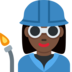 Woman Factory Worker: Dark Skin Tone