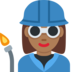 Woman Factory Worker: Medium-Dark Skin Tone