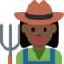 Woman Farmer: Dark Skin Tone