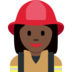 Woman Firefighter: Dark Skin Tone