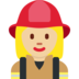 Woman Firefighter: Medium-Light Skin Tone