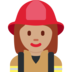 Woman Firefighter: Medium Skin Tone