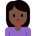 Woman Frowning: Dark Skin Tone