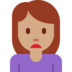 Woman Frowning: Medium Skin Tone