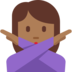 Woman Gesturing No: Medium-Dark Skin Tone