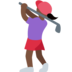 Woman Golfing: Dark Skin Tone