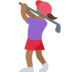 Woman Golfing: Medium-Dark Skin Tone