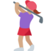 Woman Golfing: Medium Skin Tone
