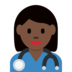Woman Health Worker: Dark Skin Tone