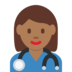 Woman Health Worker: Medium-Dark Skin Tone