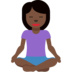Woman in Lotus Position: Dark Skin Tone