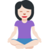 Woman in Lotus Position: Light Skin Tone