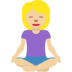 Woman in Lotus Position: Medium-Light Skin Tone