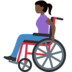 Woman in Manual Wheelchair: Dark Skin Tone