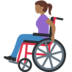 Woman in Manual Wheelchair: Medium-Dark Skin Tone