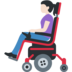 Woman in Motorized Wheelchair: Light Skin Tone