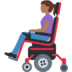 Woman in Motorized Wheelchair: Medium-Dark Skin Tone