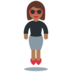 Woman in Suit Levitating: Medium-Dark Skin Tone